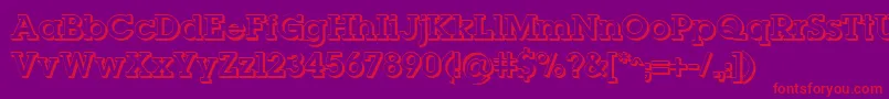 Lugashadow Font – Red Fonts on Purple Background