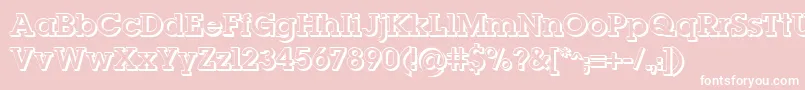 Lugashadow Font – White Fonts on Pink Background