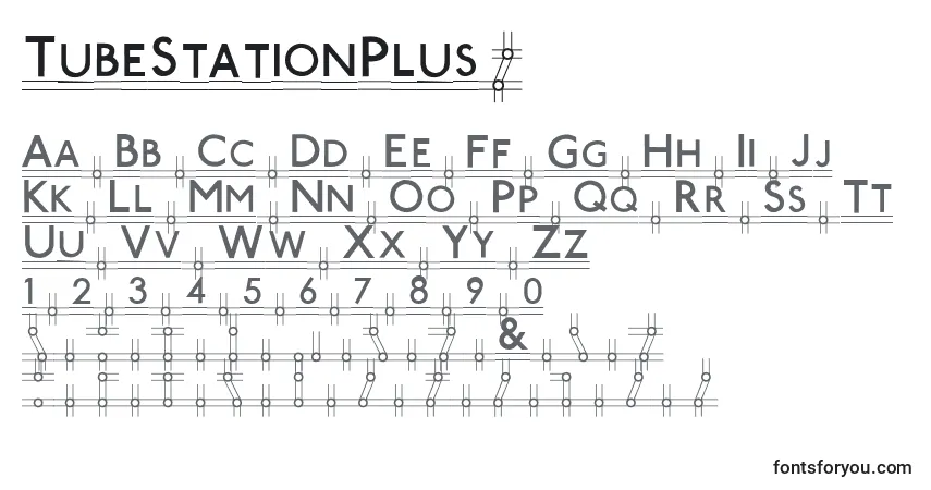 TubeStationPlus. Font – alphabet, numbers, special characters