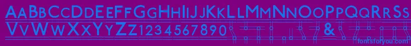 TubeStationPlus. Font – Blue Fonts on Purple Background