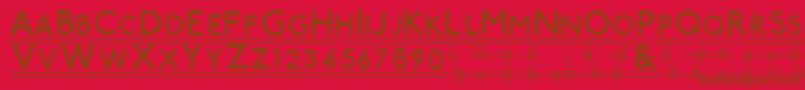 TubeStationPlus. Font – Brown Fonts on Red Background