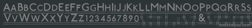 TubeStationPlus. Font – Gray Fonts on Black Background