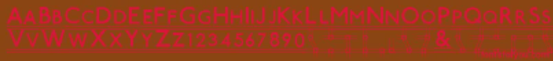 TubeStationPlus. Font – Red Fonts on Brown Background