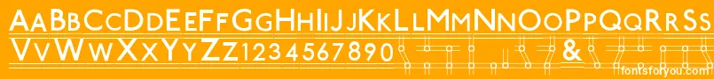 TubeStationPlus. Font – White Fonts on Orange Background