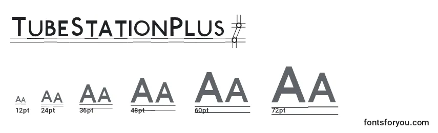 Размеры шрифта TubeStationPlus.