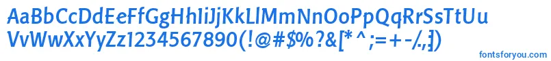 LinotypePisaMedium Font – Blue Fonts on White Background