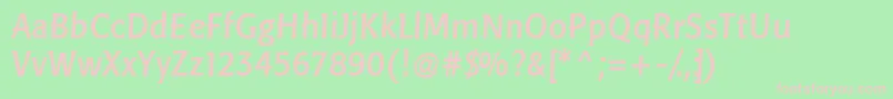 LinotypePisaMedium Font – Pink Fonts on Green Background