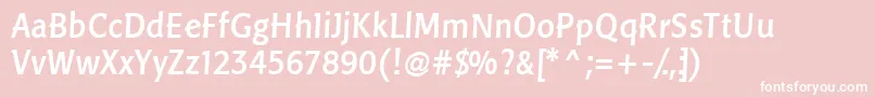 LinotypePisaMedium Font – White Fonts on Pink Background