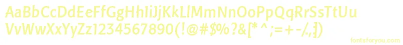LinotypePisaMedium Font – Yellow Fonts on White Background