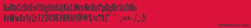 フォントPressstyle – 赤い背景に黒い文字