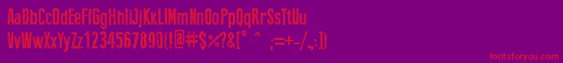 Pressstyle Font – Red Fonts on Purple Background