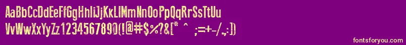 Pressstyle Font – Yellow Fonts on Purple Background