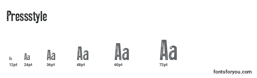 Pressstyle Font Sizes