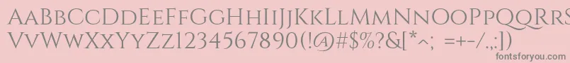 CinzelRegular Font – Gray Fonts on Pink Background