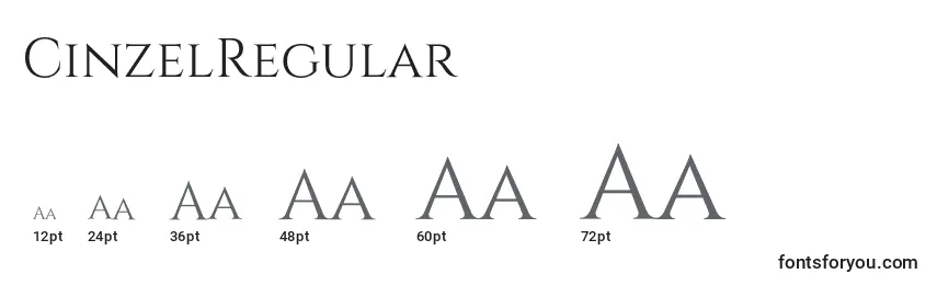 CinzelRegular Font Sizes