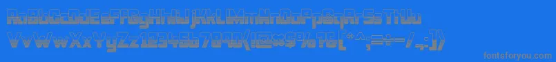 BonkOutercut Font – Gray Fonts on Blue Background