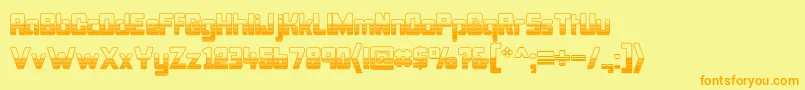 BonkOutercut Font – Orange Fonts on Yellow Background