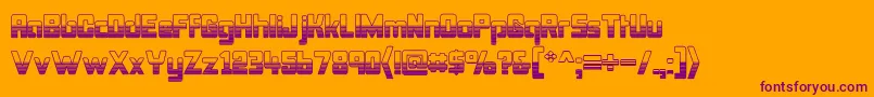 BonkOutercut Font – Purple Fonts on Orange Background