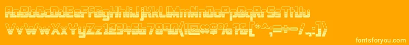 BonkOutercut Font – Yellow Fonts on Orange Background