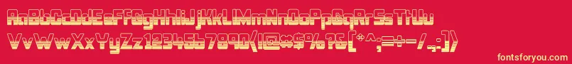 fuente BonkOutercut – Fuentes Amarillas Sobre Fondo Rojo