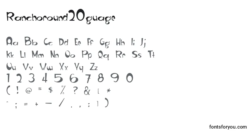 Czcionka Ranchoround20guage – alfabet, cyfry, specjalne znaki