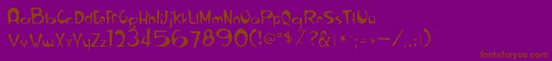 Шрифт Ranchoround20guage – коричневые шрифты на фиолетовом фоне
