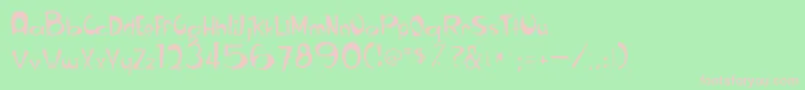 Ranchoround20guage Font – Pink Fonts on Green Background