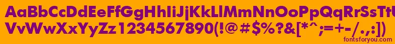 Ukrainianfuturisextra Font – Purple Fonts on Orange Background