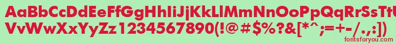 Ukrainianfuturisextra Font – Red Fonts on Green Background