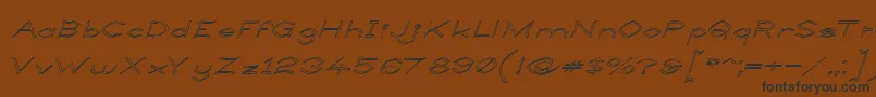 LlynfyrchFwyrrdynnOuline Font – Black Fonts on Brown Background