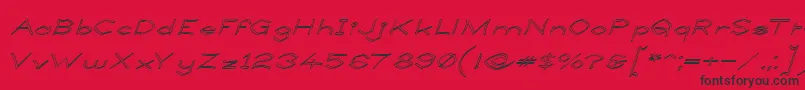 LlynfyrchFwyrrdynnOuline Font – Black Fonts on Red Background