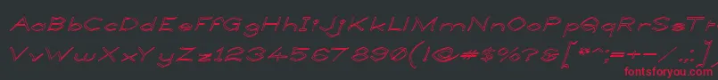 LlynfyrchFwyrrdynnOuline Font – Red Fonts on Black Background