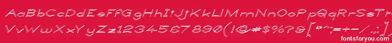 LlynfyrchFwyrrdynnOuline Font – White Fonts on Red Background