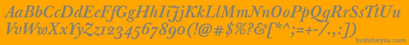 JbaskervilletmedItalic Font – Gray Fonts on Orange Background