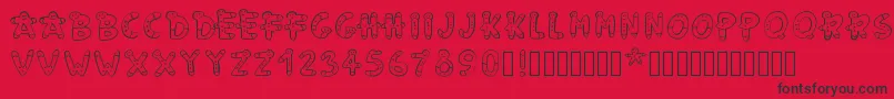 Pwgingerbread Font – Black Fonts on Red Background