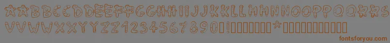 Pwgingerbread Font – Brown Fonts on Gray Background