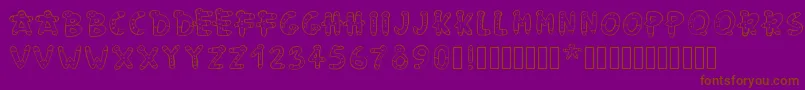 Pwgingerbread Font – Brown Fonts on Purple Background