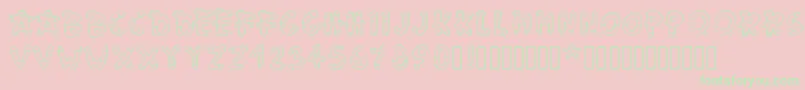 Pwgingerbread Font – Green Fonts on Pink Background