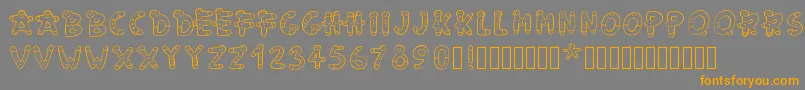 Шрифт Pwgingerbread – оранжевые шрифты на сером фоне