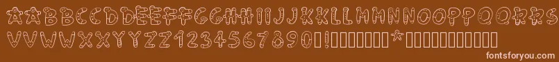 Pwgingerbread Font – Pink Fonts on Brown Background