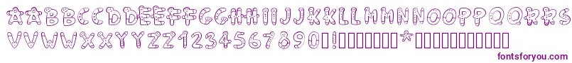 Pwgingerbread Font – Purple Fonts on White Background