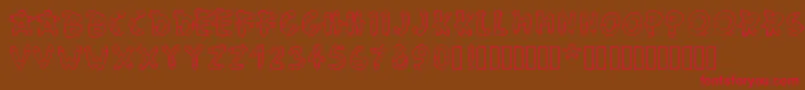 Pwgingerbread Font – Red Fonts on Brown Background