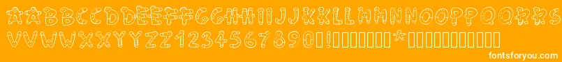 Pwgingerbread Font – White Fonts on Orange Background