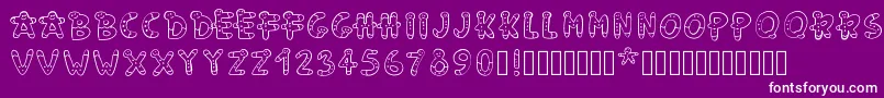 Шрифт Pwgingerbread – белые шрифты на фиолетовом фоне