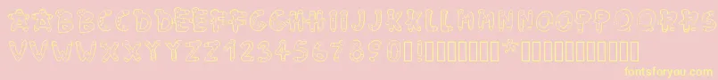 Pwgingerbread Font – Yellow Fonts on Pink Background