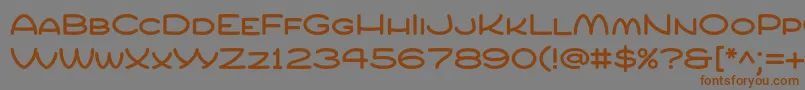 Compur-Schriftart – Braune Schriften auf grauem Hintergrund