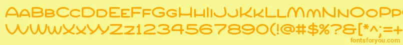 Compur Font – Orange Fonts on Yellow Background