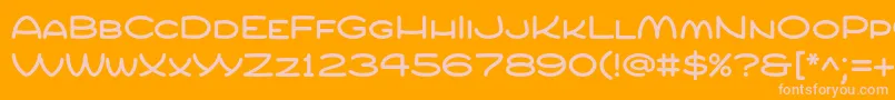 Saiba mais sobre a fonte Compur Fonte Compur – fontes rosa em um fundo laranja