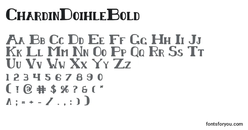 Шрифт ChardinDoihleBold – алфавит, цифры, специальные символы