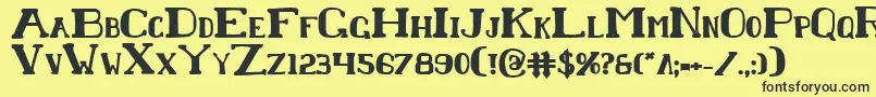 ChardinDoihleBold Font – Black Fonts on Yellow Background